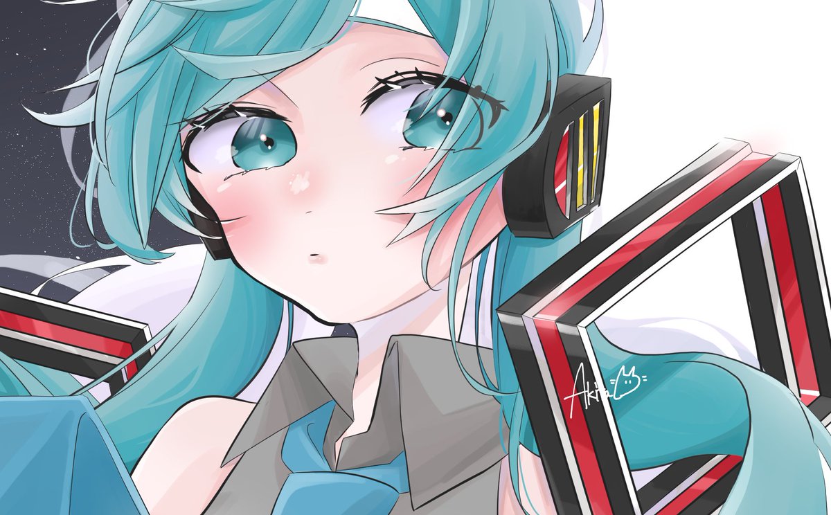 初音ミク 「#ミクの日
#ミクの日2021
これからもだいすき!! 」|猫間 ｱｷ🐈🐾のイラスト