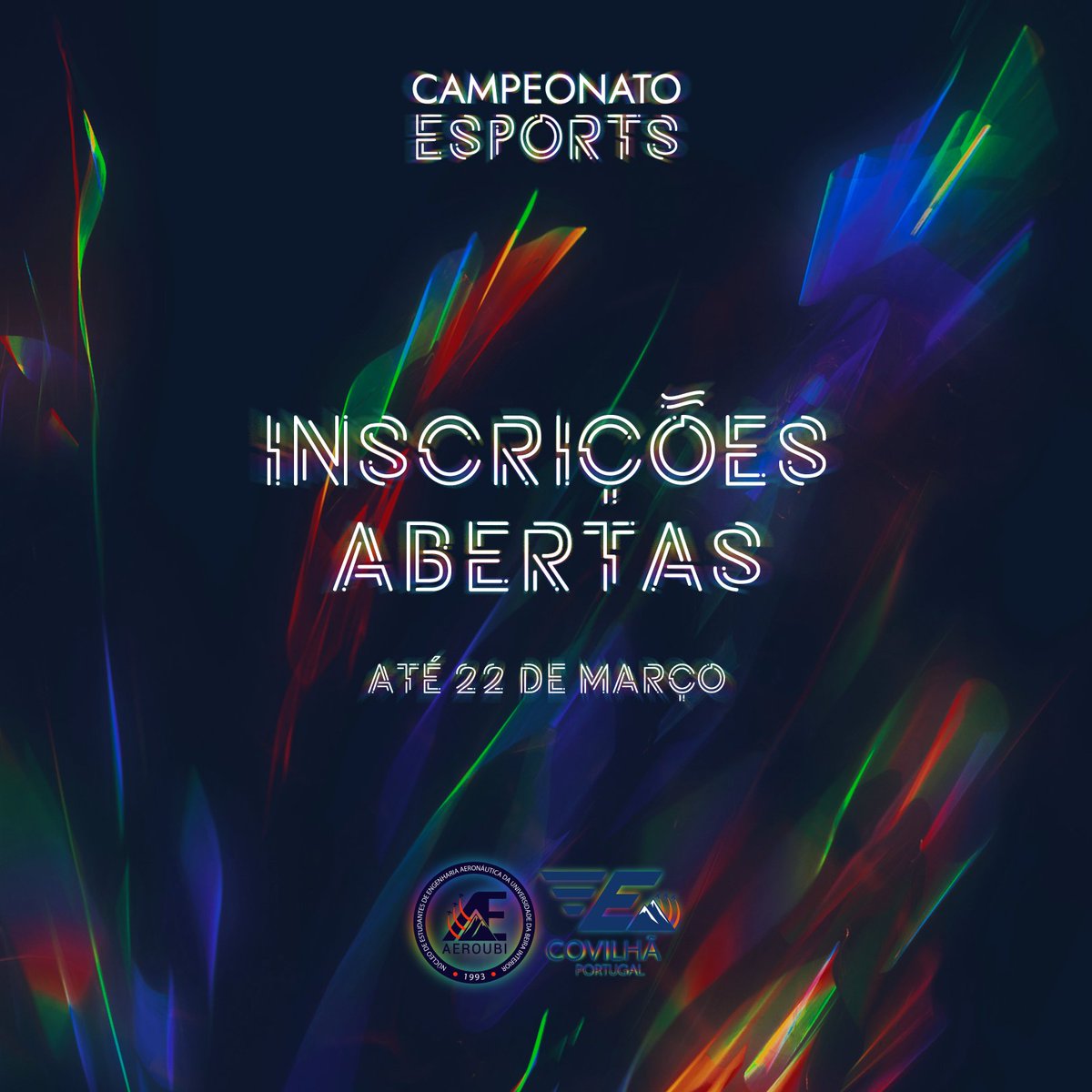 realAEROUBI's tweet photo. As inscrições para o campeonato de E-Sports do AEROUBI &amp; AS Covilhã já se encontram abertas!
Inscreve-te em: https://t.co/PDdvmljGuF https://t.co/TNkuiDYxks