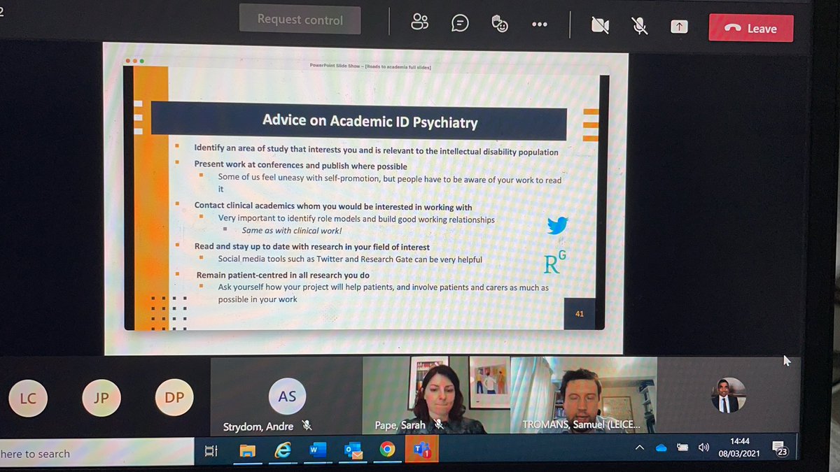 Bhathika Perera (@bathika) on Twitter photo Interesting to hear different routes to academia in psychiatry of intellectual disability from <a href="/drandrestrydom/">Andre Strydom</a> @SamuelJTromans @SarahPapey T <a href="/psychiatryofid/">Psychiatry of ID</a> conference
Look out for the UCL and ID faculty joint webinar on 19th May led by <a href="/likahassiotis/">Angela Hassiotis (+@proflikahass.bsky.social)</a> & <a href="/KenCourtenay/">Ken Courtenay</a> Interesting to hear different routes to academia in psychiatry of intellectual disability from <a href="/drandrestrydom/">Andre Strydom</a> @SamuelJTromans @SarahPapey T <a href="/psychiatryofid/">Psychiatry of ID</a> conference
Look out for the UCL and ID faculty joint webinar on 19th May led by <a href="/likahassiotis/">Angela Hassiotis (+@proflikahass.bsky.social)</a> & <a href="/KenCourtenay/">Ken Courtenay</a>