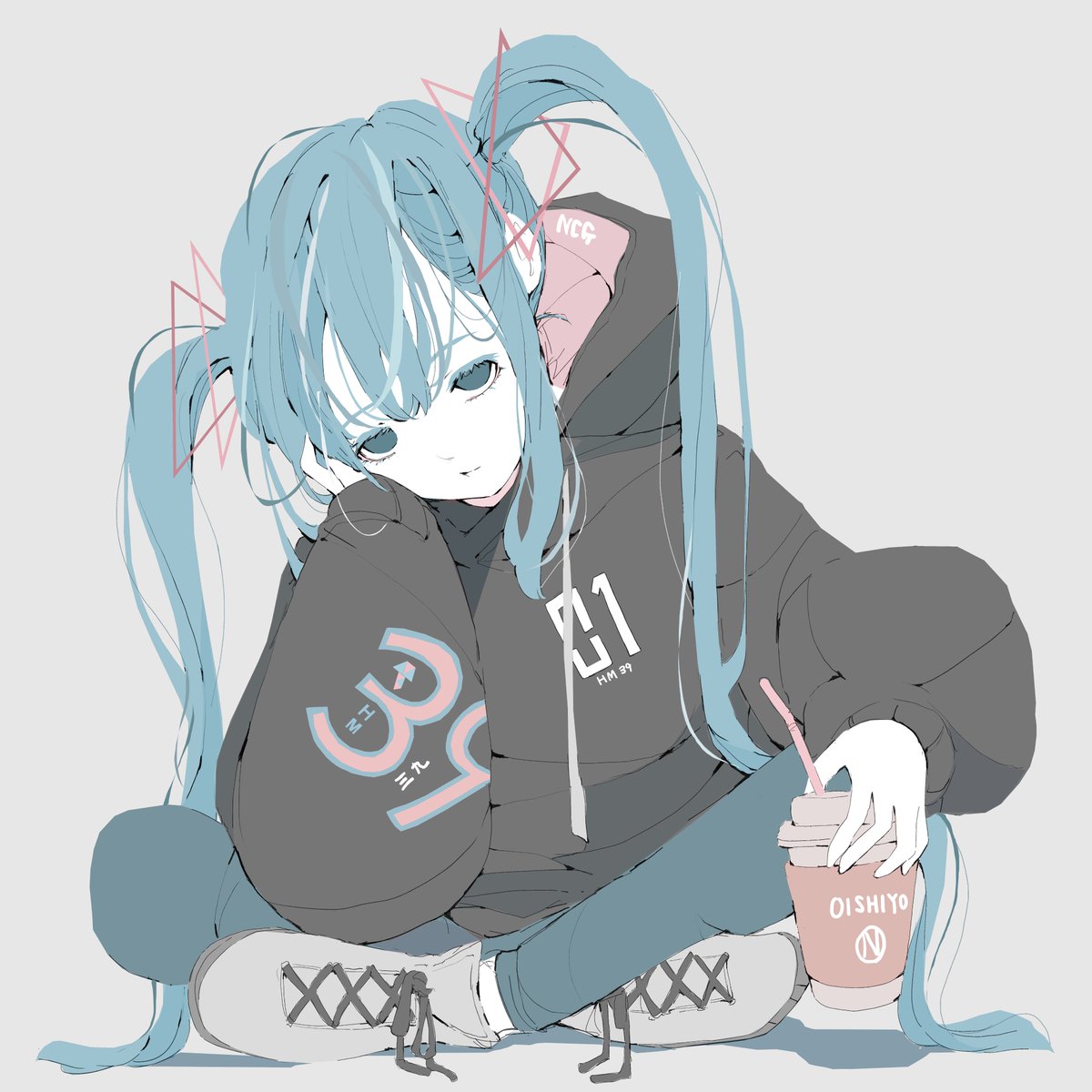 初音ミク「#ミクの日 #ミクの日2021 
39

パーカーコーデ初音ミク。 」|ノーコピーライトガールのイラスト