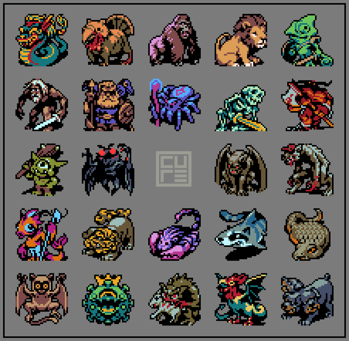 cure_pixel's tweet photo. While I love focusing on small groups of these sprites, I figured I might as well release the sets (as they were posted to PixelJoint). 
#pixelart #ドット絵 https://t.co/brUdSrcbPA