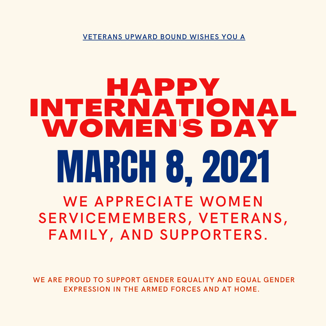 VUB proudly advocates for and supports women's participation in the workforce - including the armed forces. We support equal treatment, pay, and opportunity, and proudly participate in the socioeconomic advancement of women through our pre-college preparation. Happy Women's Day!