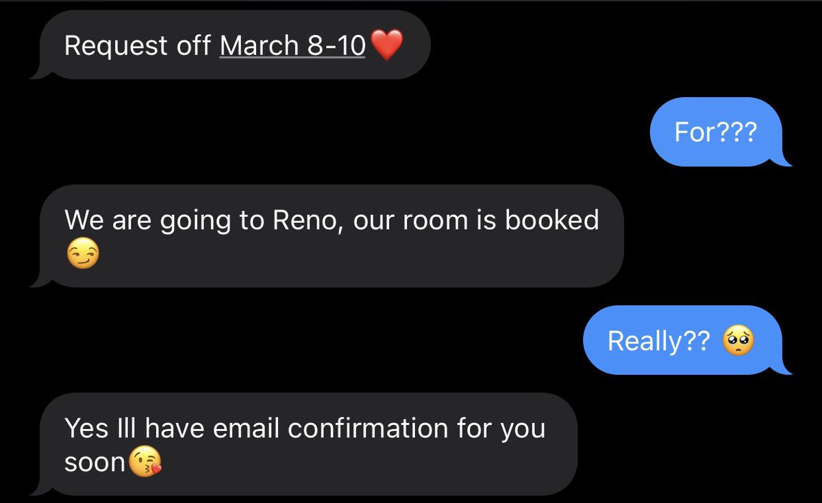 Best boyfriend ever. Texted me this a couple of minutes after I tweeted 🥺🥰