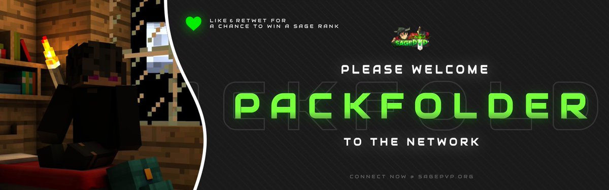 SagePvPORG's tweet image. 3.0 Update Announcement #1 

Please welcome @PackFolderYT to the SagePvP Network!🏆

He'll be in charge of Base-PvP for our update.

⚔️SOTW on HCF is Saturday at 2PM EST!

🎁We're giving away the following:

• 1x 3.0 Bundle (OP)
• 3x Sage Ranks

❤️+ 🔄+ Comment IGN to enter!