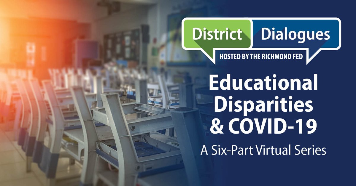 RichmondFed's tweet image. Last week we hosted our first virtual #DistrictDialogues session. We are excited to continue the conversation on March 4 in sessions two, 'Understanding the Disparities: The Effects.'

Register now to join us: bit.ly/DistrictDialog…