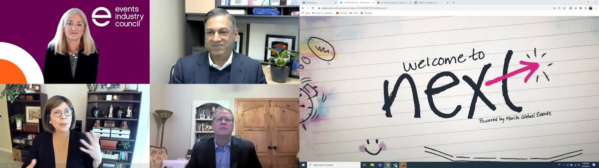 echaillo's tweet photo. great thought leadership panel discussion conducted by @DonnaKastner at @MaritzGlobalEvt #NEXT4Events Thanks @AmyAacalvert123 @SherrifK @MPICEOPaul for your insights, strategic vision, and willingness to collaborate on behalf of our industry. @MPI @pcmahq @Events_Council https://t.co/cx9M3JFpRf