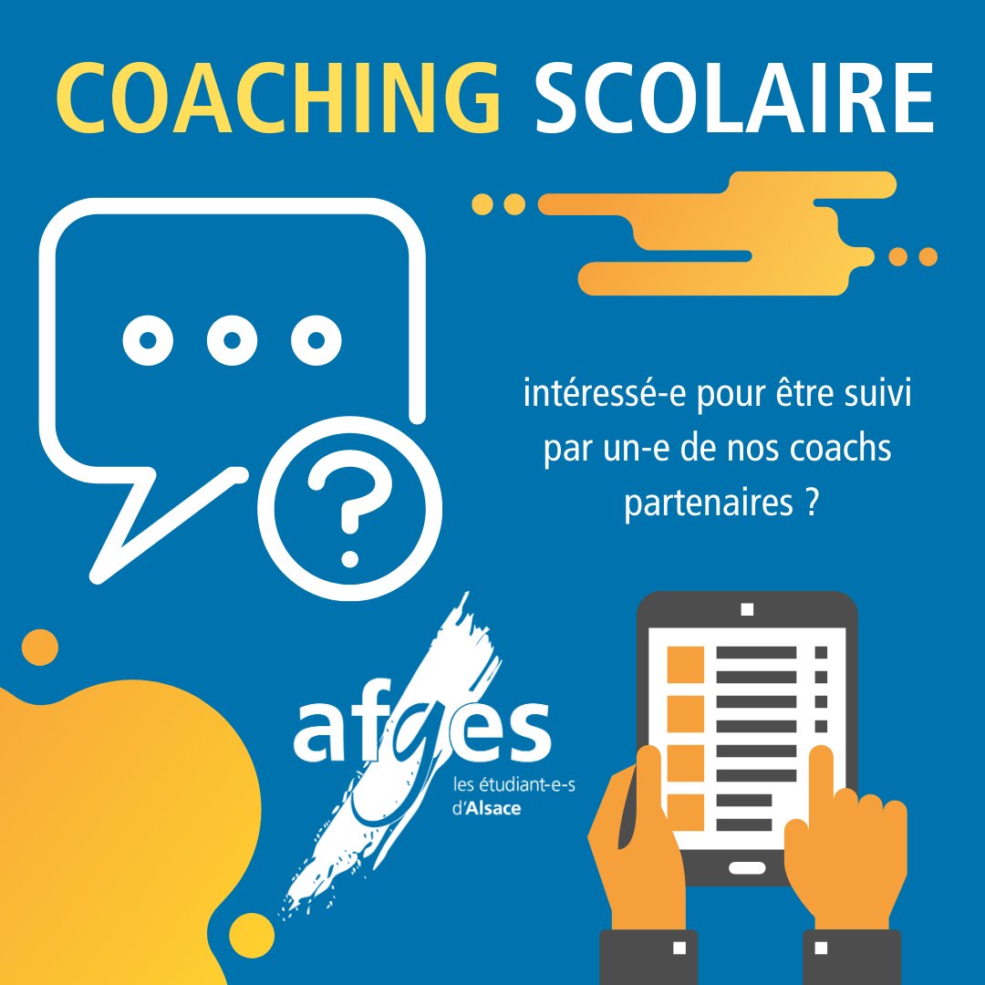 [COACHING SCOLAIRE] 📚👫

Baisse de motivation ? Décrochage scolaire ? Isolement ? 

Pendant cette période de #CriseSanitaire : l'AFGES s'associe avec des coachs professionnel-le-s et bénévoles.

Inscriptions pour un suivi : ▶️ forms.gle/P9jXmk6SPGyJpm… 👫