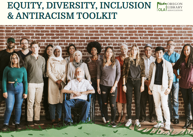 The EDI and Antiracism Committee of <a href="/OregonLibraries/">Oregon Library Assn</a> recently released the excellent and extensive EDI &amp; Antiracism Toolkit to be used by staff in all types of libraries. Check it out! olaweb.org/assets/EDI_Rac…