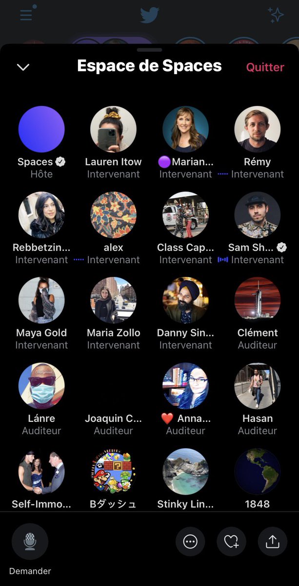 « Espace de Spaces », sympa le #Clubhouse made in Twitter