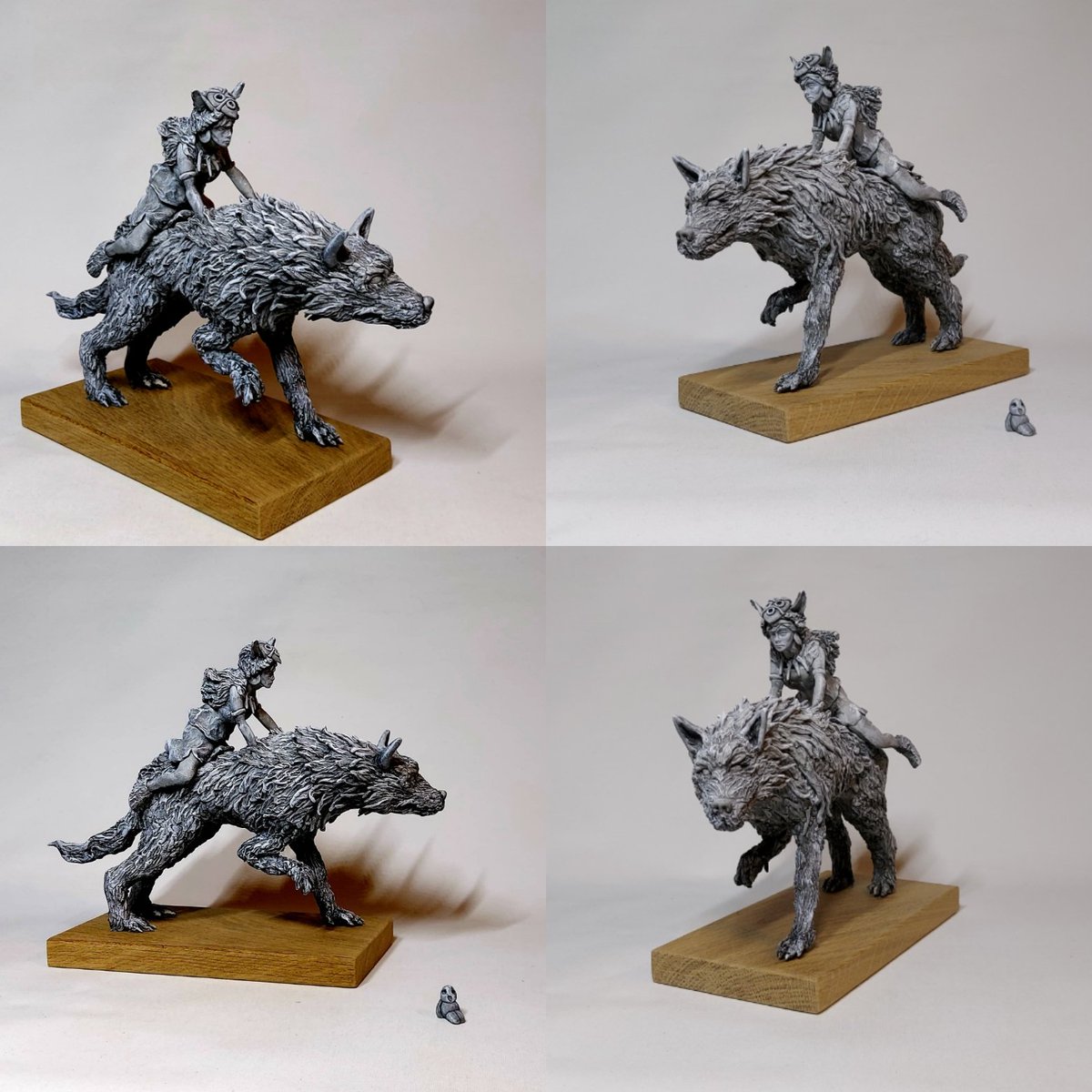 Princess Mononoke sculpture in apoxie sculpt #princessmononoke #studioghibli #Hayaomiyazako #art #sculpture #handmade #artsncrafts