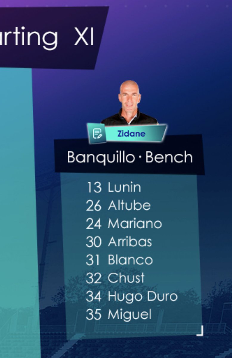 IbaiLlanos's tweet photo. POV: eres Zidane, vas perdiendo 3-0 y te giras a ver qué tienes en el banquillo

el banquillo: https://t.co/lyATYk30wa