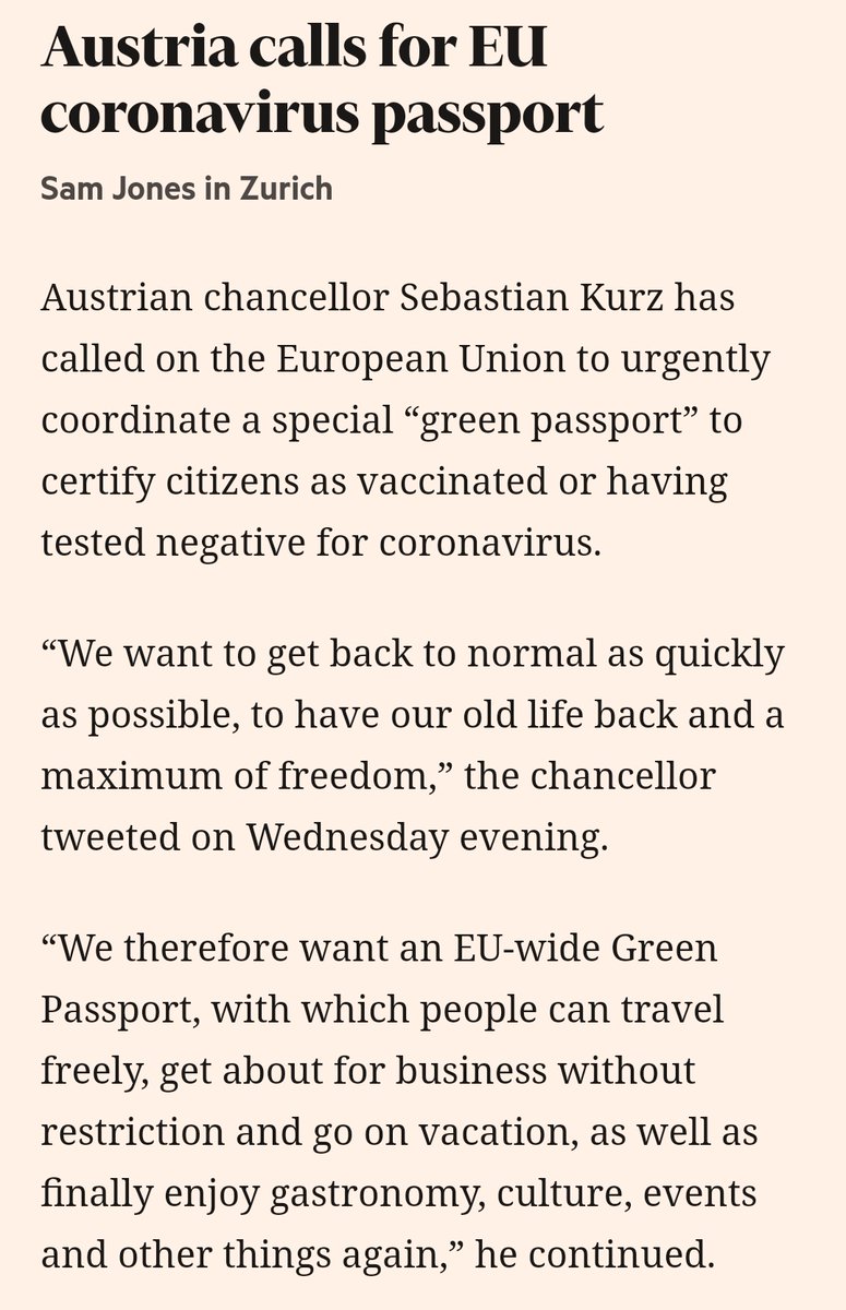 It's important to think about ways how to get through this COVID-crisis and get back to normal as soon as possible. Here's one proposal by the Austrian Chancellor <a href="/sebastiankurz/">Sebastian Kurz</a>