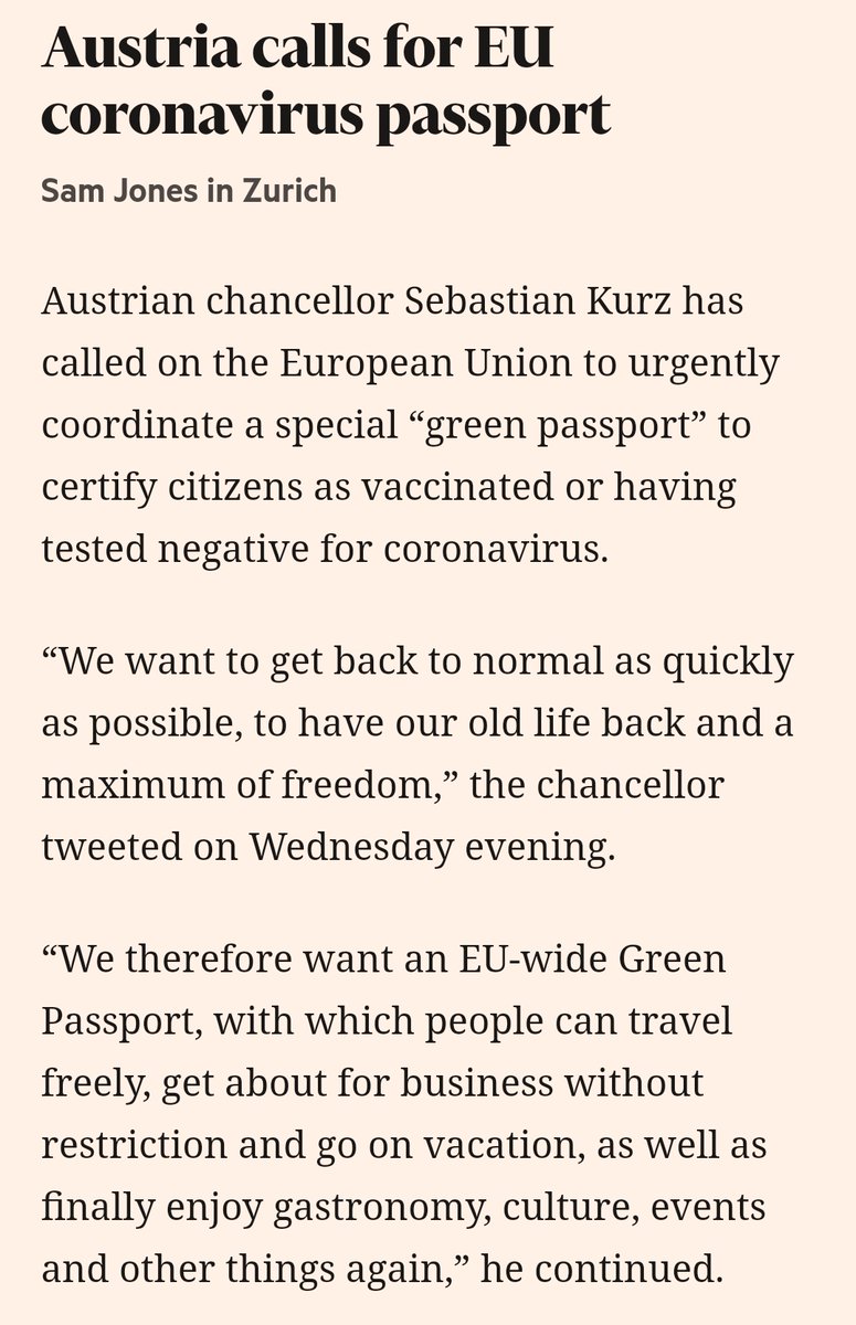 It's important to think about ways how to get through this COVID-crisis and get back to normal as soon as possible. Here's one proposal by the Austrian Chancellor @sebastiankurz