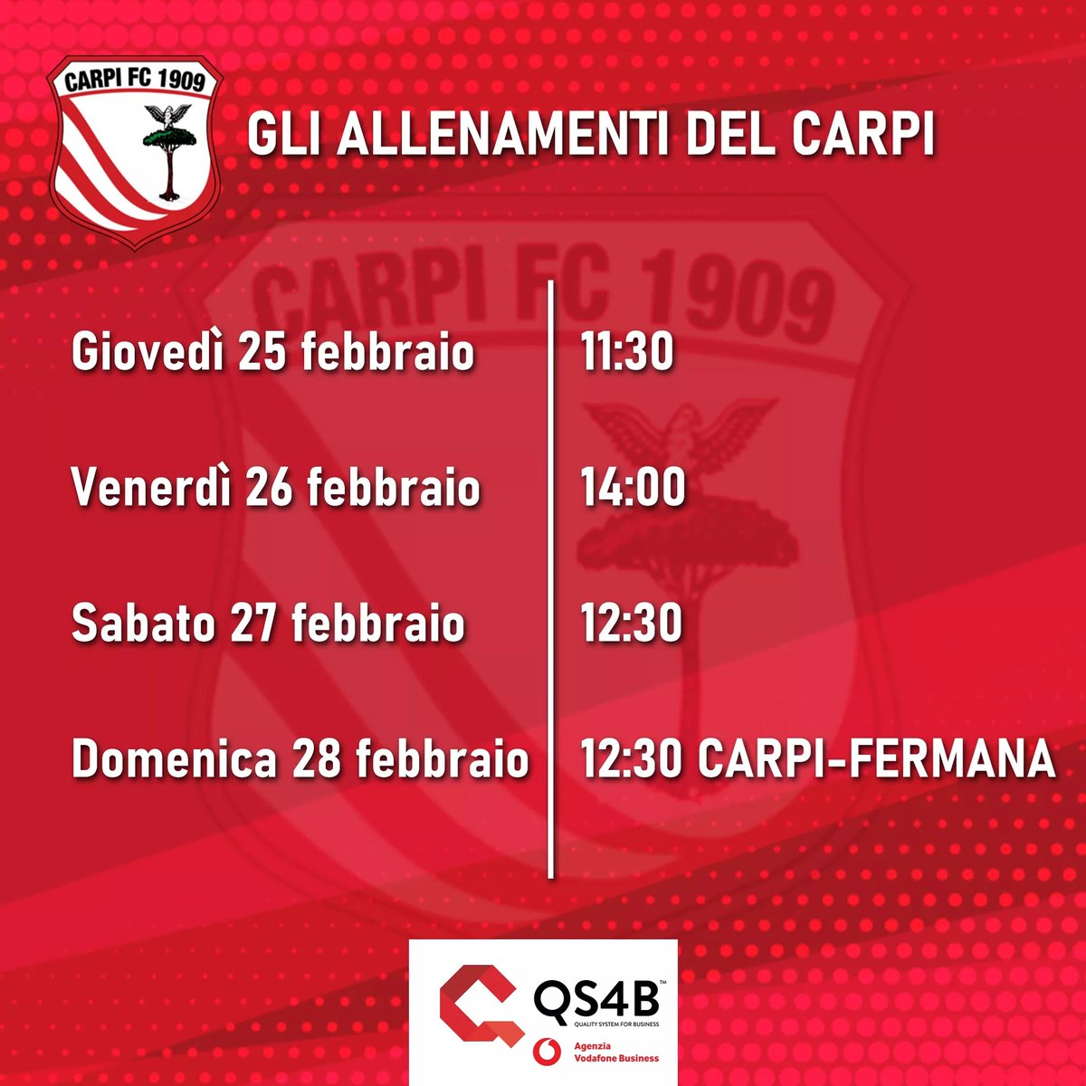 ac_carpi's tweet image. 📋 VERSO IL LUNCH MATCH DI DOMENICA, CARPI-FERMANA ⚠

⚪🔴
#ForzaCarpi #SerieC #weeklyprogram #CAPFRM #FieriDeiNostriColori #vodafonebusiness #telefonia #digitalizzazione #partnership 🇲🇨