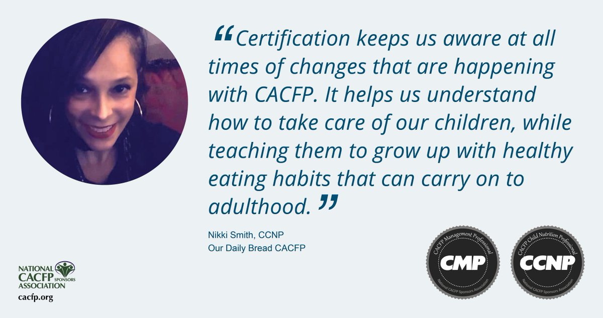 NationalCACFP's tweet photo. It's so important to keep up with the changes that are happening in #CACFP. Join Nikki Smith and become a #CACFPProfessional to help stay up-to-date: https://t.co/iFYYzyAxhT https://t.co/55mMykQE7R