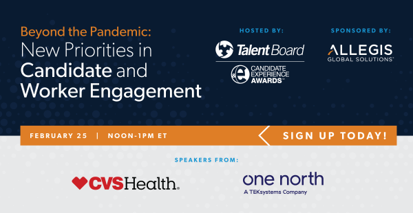 Looking for ways to drive a better candidate experience and attract scarce talent? Then register for <a href="/AllegisGlobal/">Allegis Global Solutions</a>'s Feb. 25 webinar with <a href="/CVSHealth/">CVS Health</a>, <a href="/OneNorth/">One North</a> and <a href="/TheCandEs/">The CandEs</a>! hubs.ly/H0G-K8w0 #TalentAcquisition