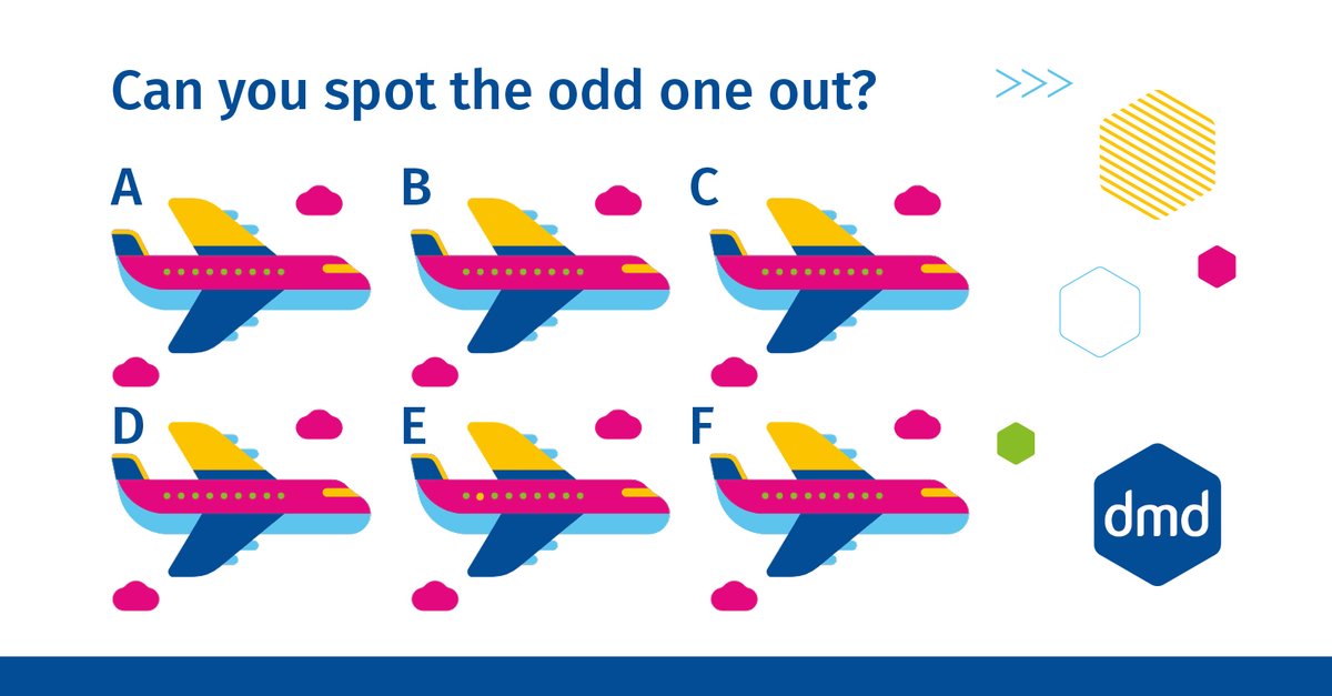 Spot the difference...
Can you complete the challenge and tell us which plane is the odd one out?

#DMD #challenge #spotthedifference #plane