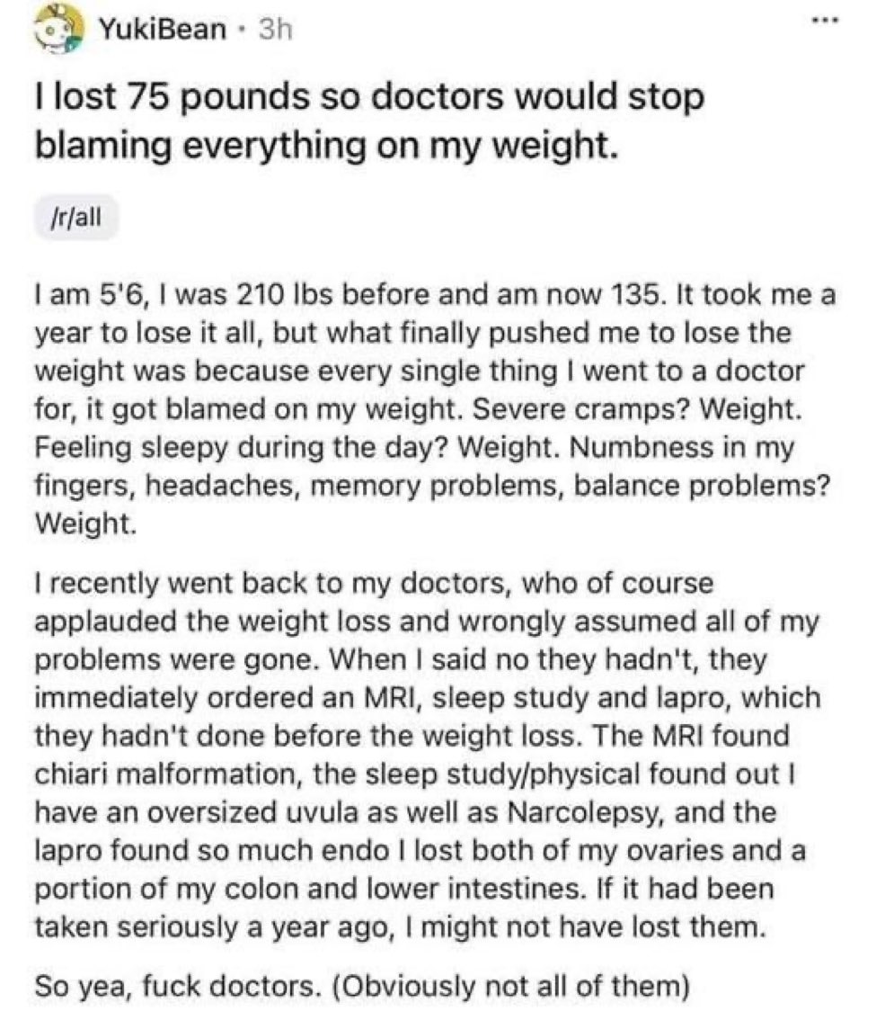 I need non-fat people to read this and then read it again.