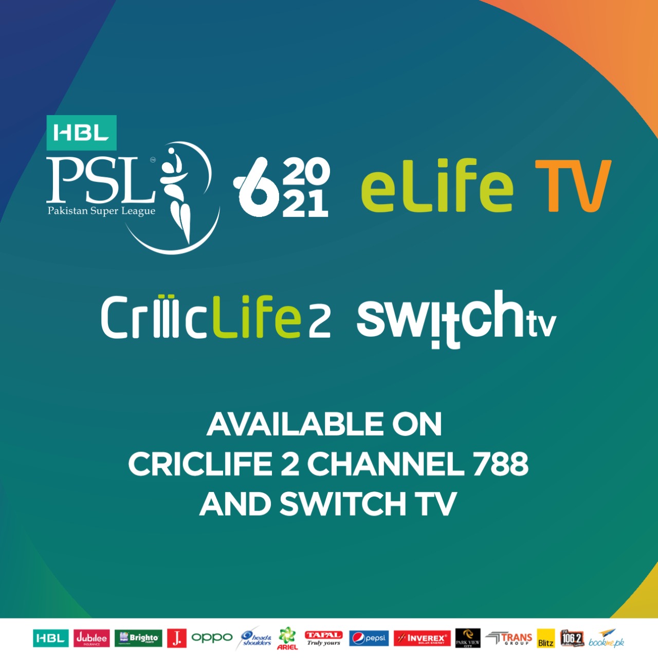PakistanSuperLeague on X HBLPSL6 is available to watch on Criclife2 Channel778 Switch TV MatchDikhao https t IY3jEyDsMp X