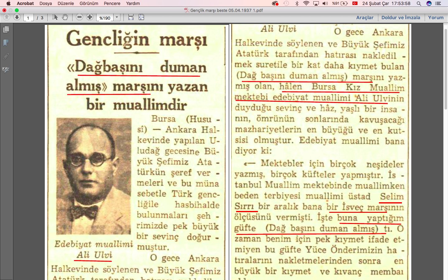 Cengiz Ozakinci On Twitter Dag Basini Duman Almis Marsinin Bir Isvec Bestesinden Calinti Oldugu Propaganda Edilmektedir Bu Marsa Bu Turkce Sozleri Yazan Ali Ulvi Bey Bestenin Isvec E Ait Oldugunu 05 04 1937 Gunlu Cumhuriyet Te