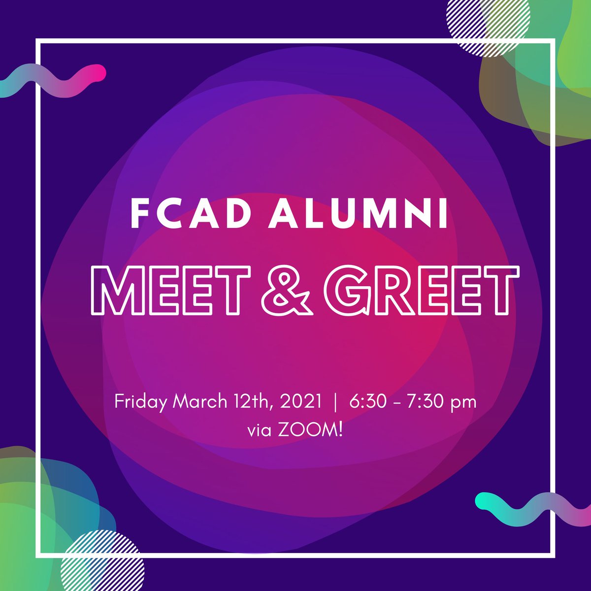 Connect with inspiring Ryerson Alumni who are pursuing careers in the creative industries and learn about their post-graduate journey!

Don’t miss this amazing learning opportunity and the chance to network with experienced Ryerson Alumni! 

Register here: bit.ly/3khur3D