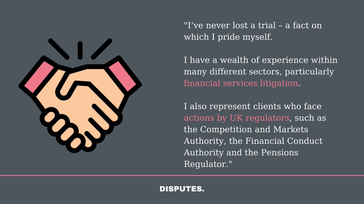 Disputes. Expert. #litigation #litigationlawyer #financialserviceslitigation #UKregulators #FinancialConductAuthority #disputes #clientcare #pensionsregulator