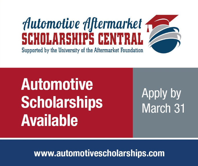UofAFoundation's tweet photo. The University of the Aftermarket Foundation (UAF) issues a reminder that March 31 is the deadline to submit applications for automotive scholarships at its Automotive Aftermarket Scholarship Central website at https://t.co/ASaDXTrHmi. 

https://t.co/byogbmYznX https://t.co/a0IiaaJUqL