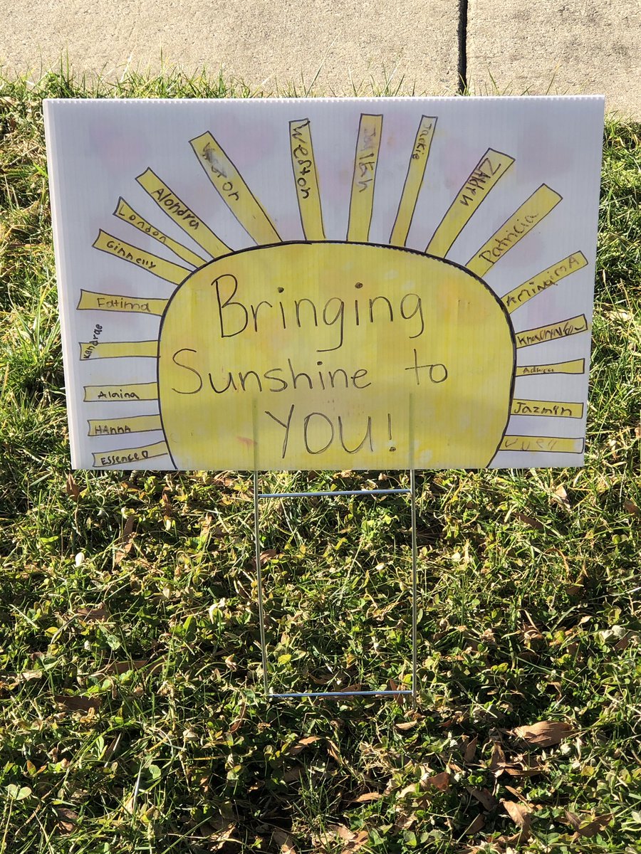Aldermanbears's tweet photo. Today we delivered the yard signs to the residents at Brookdale Nursing home! Each class created a sign during their morning meeting on Random Acts of Kindness Day! 

The residents will see the signs out their window! We know they will brighten their day! 

❤️❤️🐻🐻❤️❤️🐻🐻❤️❤️ https://t.co/OXXUg5gWne