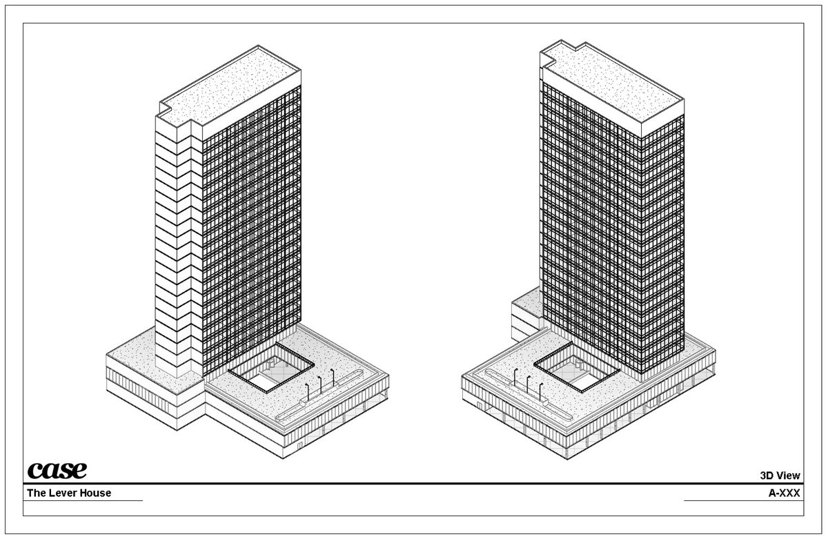 KCMarchitect's tweet photo. @archinate @nealbij Don't forget about the Lever House! Still one of my favorites from the past, @Jamie_Farrell &amp; I got A LOT of mileage out of this sample model while teaching computation at @TheBACBoston a few years back https://t.co/aZC4oX67Rm