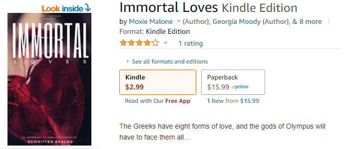 Immortal Loves is now out on paperback! I am now officially a published author!

#WritingCommunity #newbookrelease #MyFirstBook
#TheMadGod #ThePantheon #ImmortalLoves