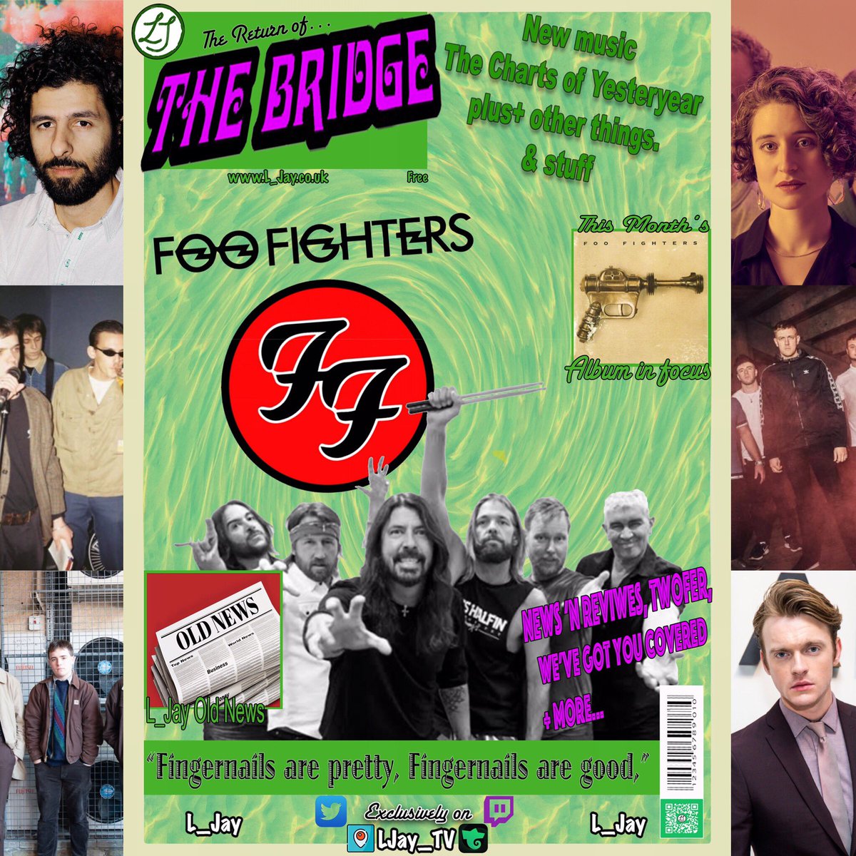 LJay_TV's tweet photo. #theBridge e2 s3
tonight @ 18:30 GMT
13:30 EST / 12:30 CST ⏰
The #AlbumInFocus is the debut album from @foofighters
+with 6 new tracks, facts, old charts & much more in store. join us, go on do it 👍🏻📺
4the❤️of🎼
https://t.co/izoceA0Gwz https://t.co/GAxQybYgKB