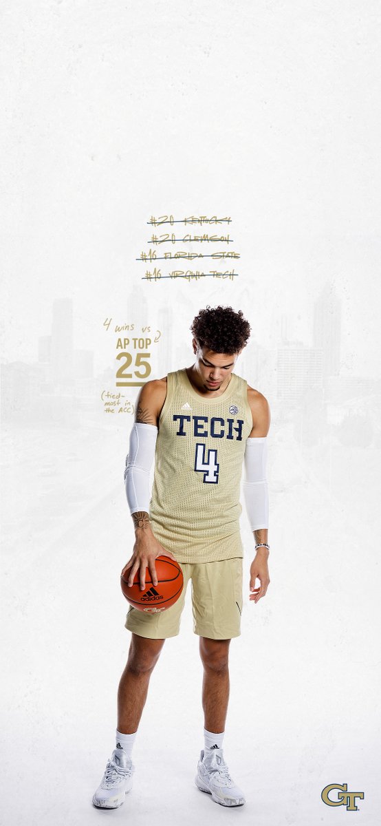 GTMBB's tweet image. So about last night...
-4th W vs AP top 25 teams
-Tied for most such wins in the ACC
-All four wins have been by double digits 👀😤💪

Happy #WallpaperWednesday 

#BuiltDifferent // #TogetherWeSwarm