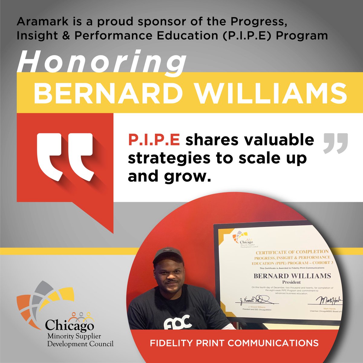We sponsored 21 <a href="/chicagomsdc/">ChicagoMSDC</a> P.I.P.E scholarships in 2020 and want to congratulate all of the graduates of the program. Here are a few of them.