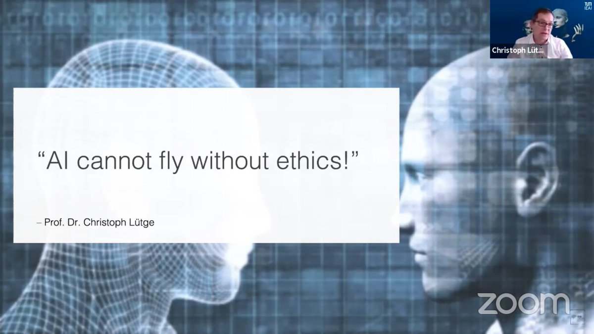 IEAITUM's tweet photo. "AI cannot fly without ethics" @chluetge
Watch live the "AI Ethics: The challenges and opportunities the lie ahead" event here: https://t.co/P3dm6AVcDW
#AI #ArtificialIntelligence #AIEthics #IEAI #I2AI https://t.co/A5P26EjiBJ