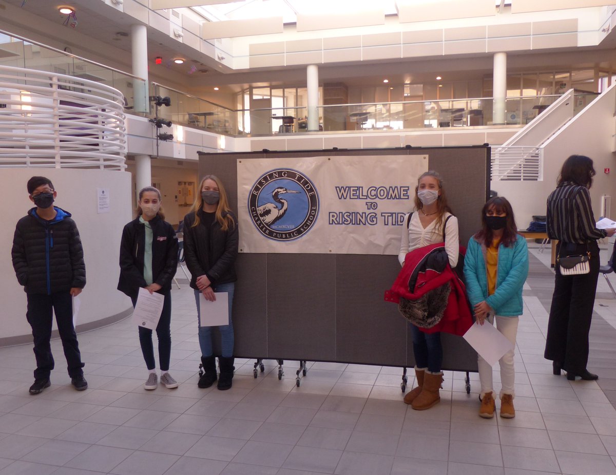 RisingTideCPS's tweet photo. Newly accepted students for the 2021-22 school year, along with two family members, visited Rising Tide throughout the day to take tours of the school, meet school leaders and current students, and gather information about Rising Tide’s programs and community life. https://t.co/nWIgJd83BZ