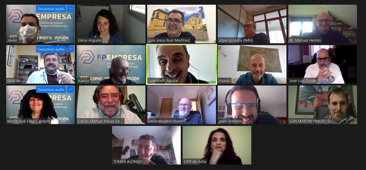 🔵 No importa la distancia, en <a href="/fp_empresa/">FPEmpresa</a> seguimos trabajando por la #FormaciónProfesional. Hoy reunión de la Junta Directiva 💻