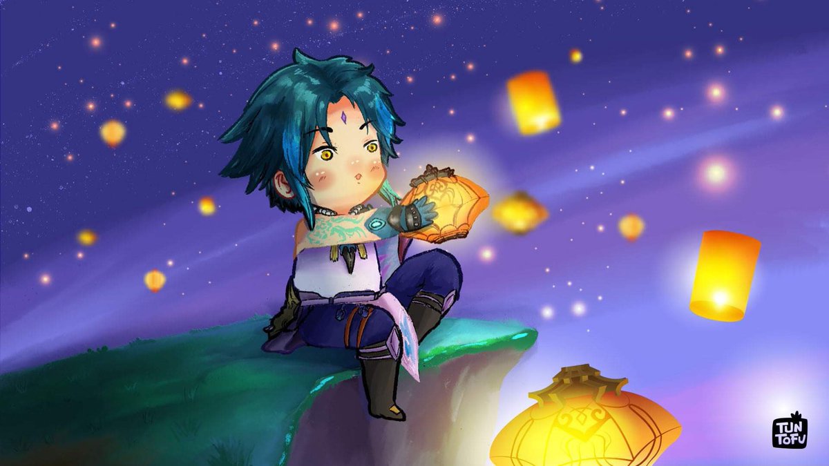 tuntofu's tweet photo. happy xiao’s lantern rite 🏮

#GenshinImapct #genshintwt #xiao https://t.co/SJHVZy3JcY