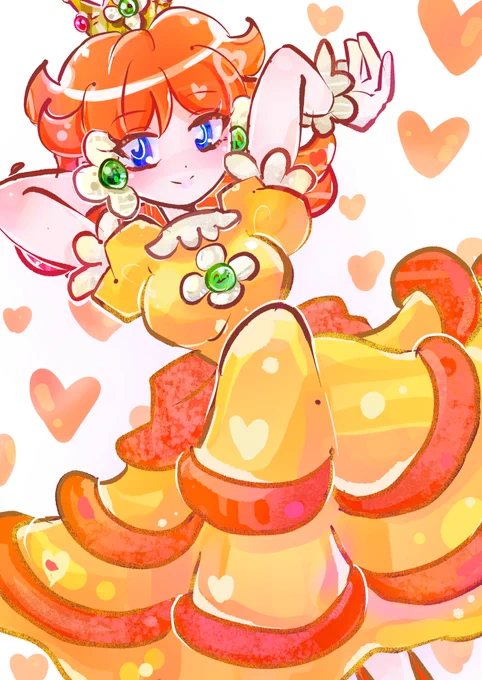 #PrincessDaisy #デイジー姫 
#SuperMario    #スーパーマリオ #マリオ    #らくがき #イラスト 