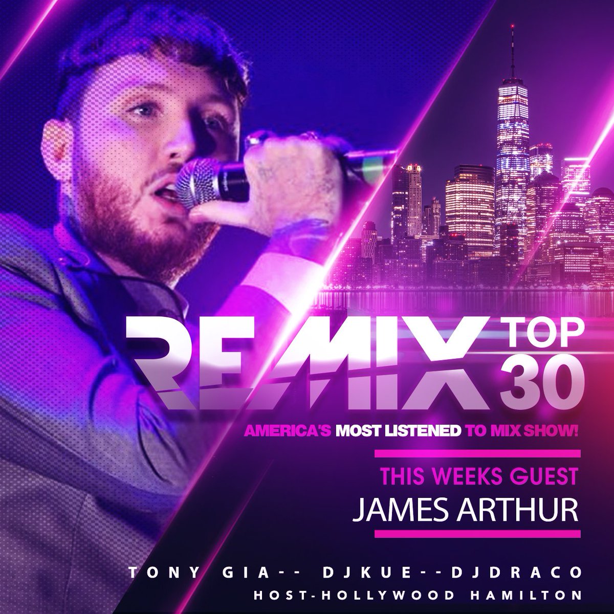 <a href="/JamesArthur23/">James Arthur</a> &amp; <a href="/AvaMax/">AVA MAX</a> our GUESTS this past WKND. 🧨Ya missed it?-&gt;bit.ly/2NChchM ON DECKS: <a href="/DJTonyGia/">gia-logically correct ☢️</a> <a href="/DJDraco410/">DJ Draco</a> &amp; <a href="/DJKue/">DJ Kue 🐀</a> 🧨HOST: <a href="/HollyHamy/">Hollywood Hamilton</a> - By: <a href="/idjnow/">idjnow</a> &amp; @DMusicPool