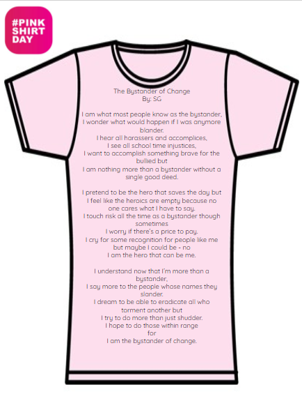 learysbrook's tweet photo. So many great poems, shirt designs and pink shirt pictures coming our way!#LBJHStrong #PinkShirtDay #LiftEachOtherUpNLESD @VPAvalonEast @NLESDCA https://t.co/LsMdRPjFau