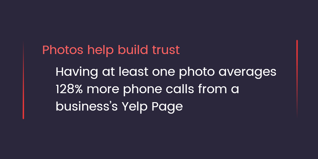 You are able to have an unlimited amount of photos within your Yelp Business Page listing, so don't be shy – it's a great way to let your #potentialcustomers get to know you and your #business.  bit.ly/CMSettingUpYou…
