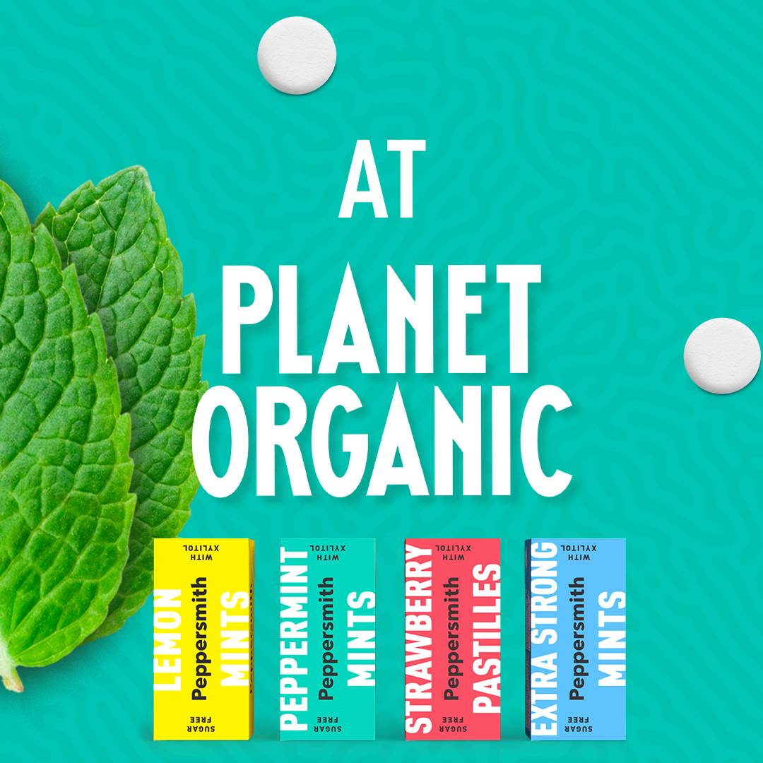 Swipe ➡️ to stock up!

Find our plant-based mints, gums and pastilles <a href="/planetorganicuk/">Planet Organic</a>!

Instead of sugar, we only use Xylitol to sweeten our mints and gum.

Naturally derived, better for you.

#AGoodReasonToSmile
