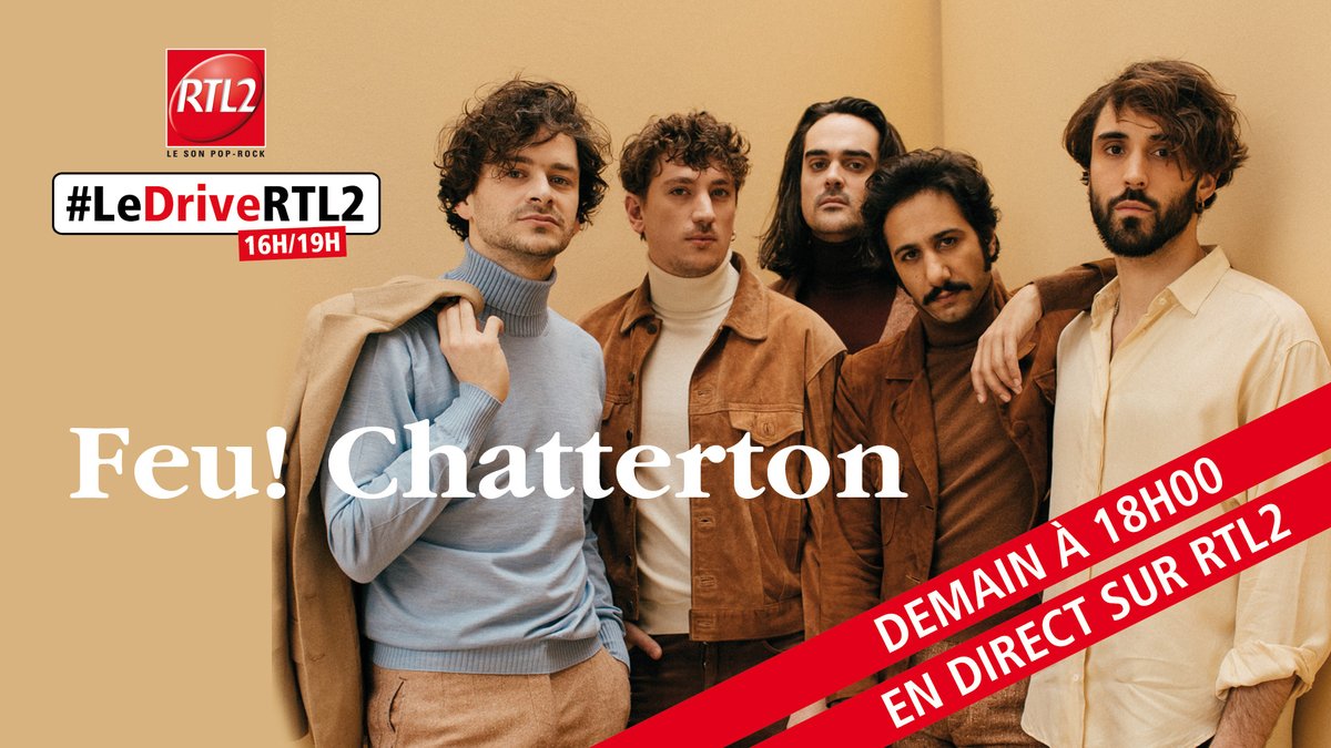 RTL2officiel's tweet image. Demain à 18h retrouvez @FeuChatterton en live dans @LeDriveRTL2 ! 🎸
