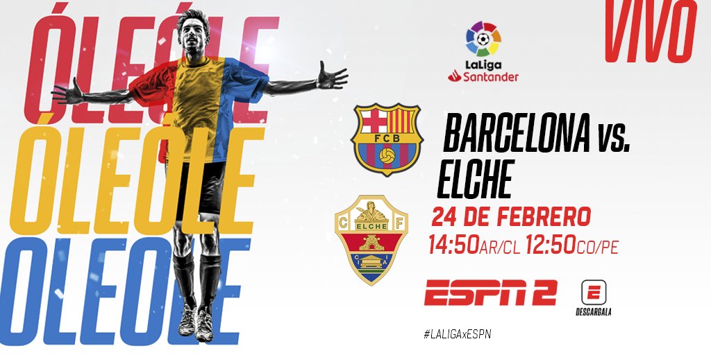 #LaLigaxESPN 🇪🇸 Tras la caída ante #PSG y el duro empate ante #Cádiz, #Barcelona recibe a #Elche con la intención de recuperarse y estar nuevamente más cerca de #RealMadrid y #AtléticoMadrid. https://t.co/u51xG2hb72