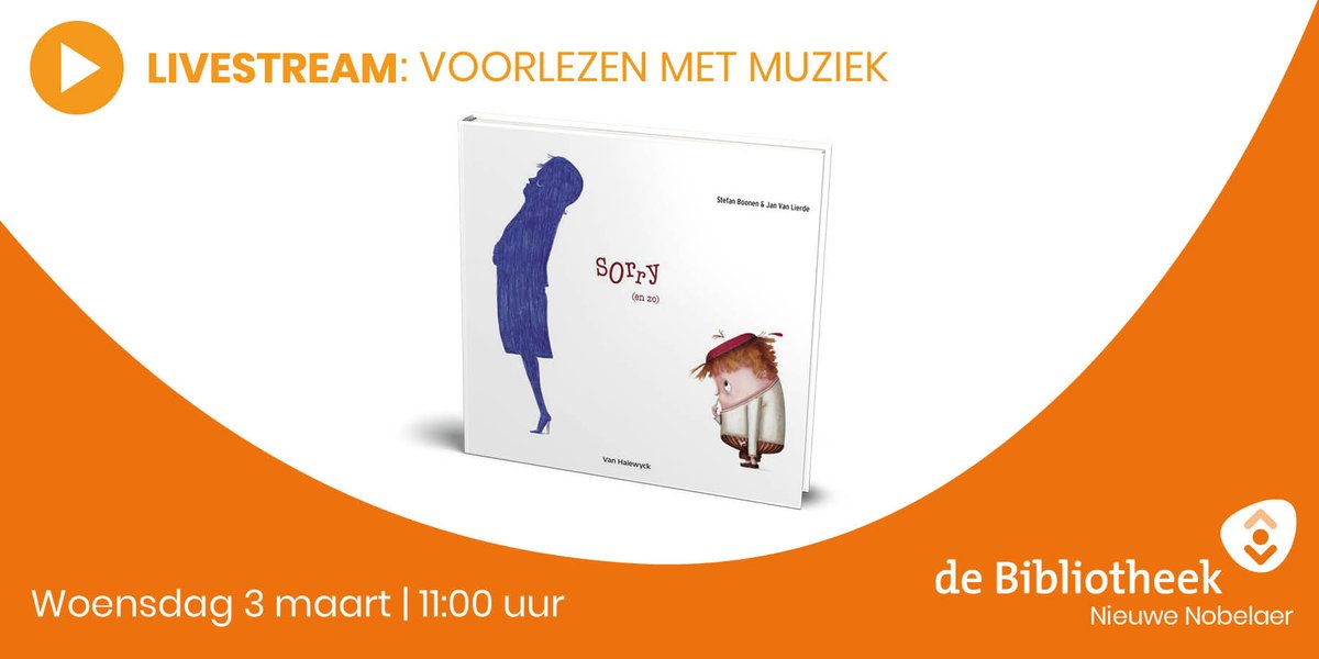 📚🎶 Volgende week woensdag 3 maart om 11:00 uur weer een Livestream op onze Facebook-pagina! Kirsten en Pieter lezen voor uit 'Sorry'. Ga mee in het verhaal van Marcus waarin hij leert hoe je iets goed kan maken met iemand. Tot volgende week!🤗