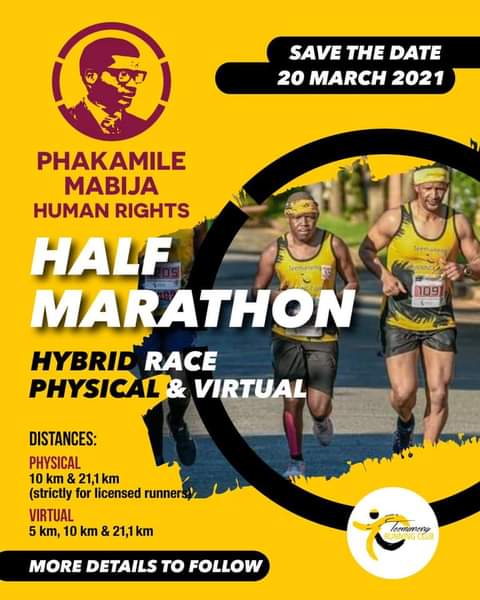 After an unforseen postponement last year due to COVID-19 pandemic, the inaugural Phakamile Mabija Human Rights Half Marathon returns on the 20 March 2021. See you all there ... @ArtOfRunning @mokaewriter @KashiniMaistry @NCapeDSAC @NorthernCapeSA @ShimmyMacomo @NathiMthethwaSA