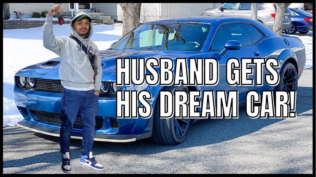 It’s been a hot min but I have a new video! My husband got his dream car and I’m so happy I documented it 💙 Watch, like, share, and subscribe ➡️ youtu.be/6Vh1gEUYFjg #hellcatredeye #challengerhellcat #widebodyhellcat