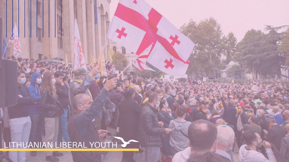 LiberalYouthLT's tweet photo. The path to Euroatlantic integration is not an easy journey – 🇱🇹 knows that all too well. We are extremely worried about the developments in 🇬🇪 and the repressions against supporters and politicians of the opposition. The rule of law must be respected. Always.

#GeorgiaCrisis https://t.co/xCm6lWCqoa