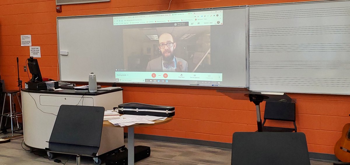 Symphonic Orchestra had a great time with Jacob Tews, director of orchestras and violin/viola at Christopher Newport University! Masterclass with some students and Q&amp;A session about music in college! Thanks! <a href="/CNUcaptains/">Christopher Newport University</a> #viewpride #mvhsmusic