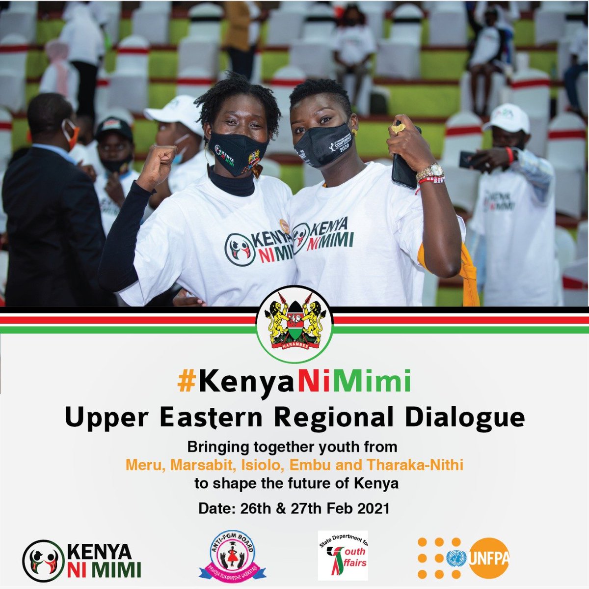 it's me, Rodgers (@rodgers_masafu) on Twitter photo This Friday <a href="/Kenya_NI_Mimi/">Kenya NI Mimi Campaign</a> will kick off at Isiolo County.
Youth from Embu, Meru, Marsabit, Tharaka Nithi and Isiolo will have a dialogue between state agencies and themselves.
#UpperEasternEdition
#KenyaNiMimi🇰🇪
<a href="/UNFPAKen/">UNFPA Kenya</a>
<a href="/OlajideDemola/">Ademola Olajide</a>
@kenyanimimi001
@nadia_abdalla_ This Friday <a href="/Kenya_NI_Mimi/">Kenya NI Mimi Campaign</a> will kick off at Isiolo County.
Youth from Embu, Meru, Marsabit, Tharaka Nithi and Isiolo will have a dialogue between state agencies and themselves.
#UpperEasternEdition
#KenyaNiMimi🇰🇪
<a href="/UNFPAKen/">UNFPA Kenya</a>
<a href="/OlajideDemola/">Ademola Olajide</a>
@kenyanimimi001
@nadia_abdalla_